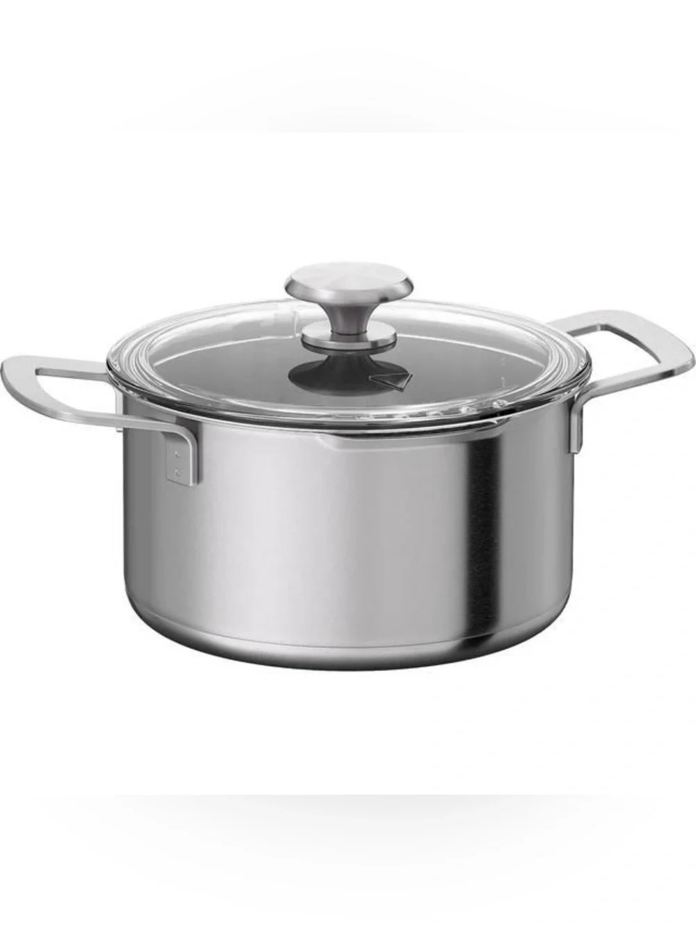 IKEA HEMKOMST 3.2 qt Stainless Steel Stockpot w/ Glass Lid, Double Handles